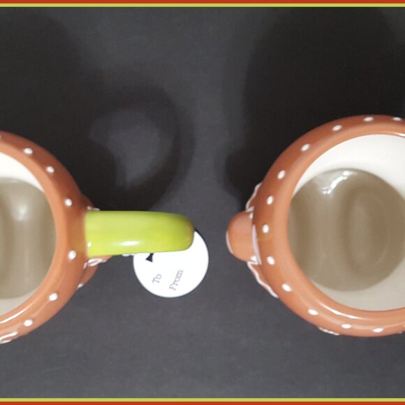 NEW Threshold Gingerbread Man and Gingerbread Woman Mugs 11 OZ Stoneware NIB - Picture 6 of 7